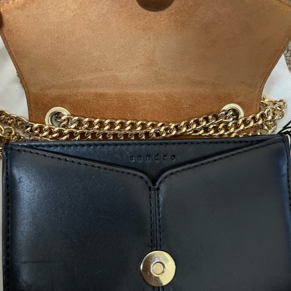 Sandro black chain shoulder bag - Picture 5 of 5